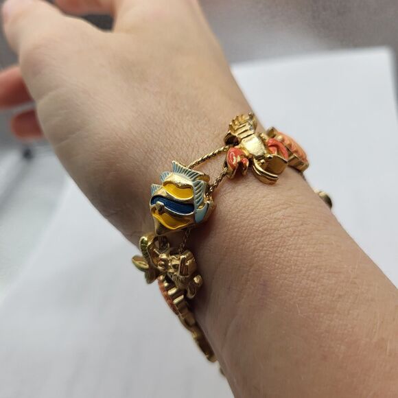 Gold Charm Mermaid Tennis Bracelet - Picture 6 of 6